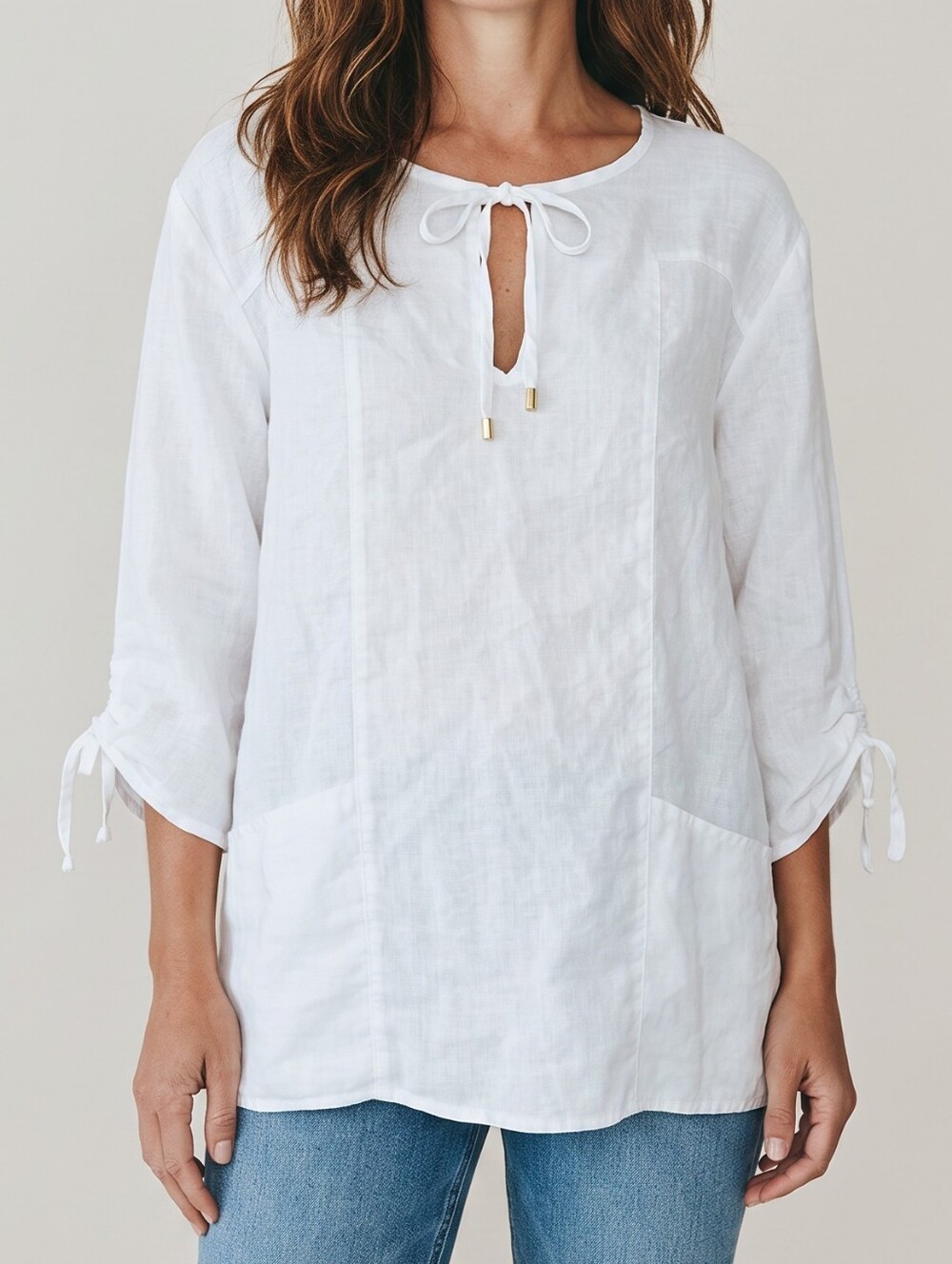August Silk Linen Blouse